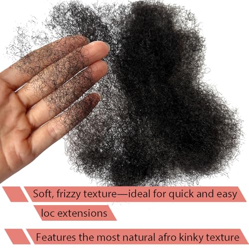 10 Inch Natural Black Kinky Afro Human Hair for Dreadlocks - 2 Bundles
