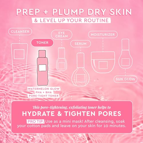 Glow Recipe Toner Duo - Glow Recipe PHA+BHA Pore Minimizer & Facial Exfoliator for Glass Skin - Tightening & Hydrating Skincare with Hyaluronic Acid (150 ml & 40 ml)