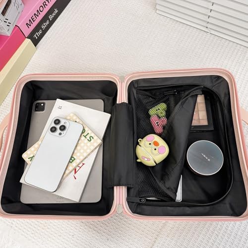 Travel Makeup Bag for Women, Large Waterproof Cosmetic Organizer with 3-piece Set, Toiletry Bag for Gym/College/Gifts | Cute Aesthetic Design (Pink)