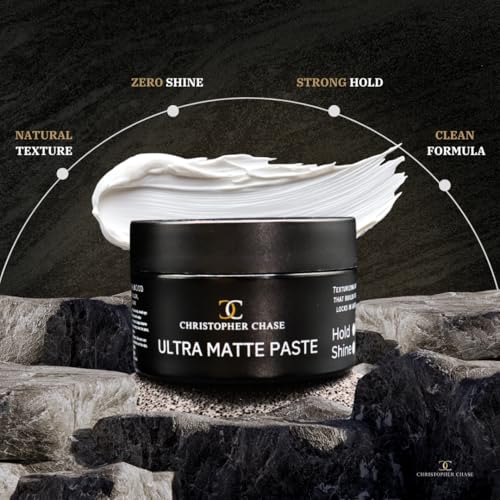 Men's Matte Styling Clay with Argan Oil & Rosemary - Flexible Hold, Thickening 3 oz