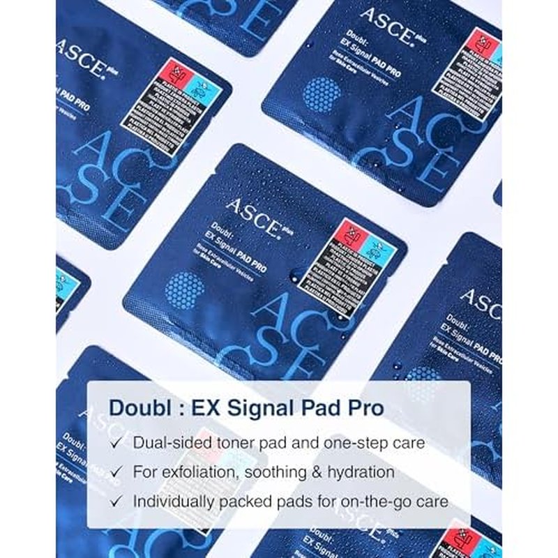 ASCE+ EX Signal Pad PRO - Treating Dark Spots, Wrinkles & Dull Skin - Hydrating & Exfoliation Facial Treatment with Exosome ? 30 Count