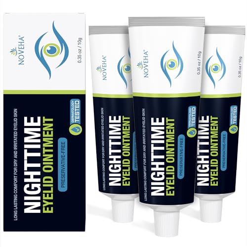 Nighttime Eyelid Moisturizer for Dry Skin - Preservative-Free Gel, 0.35 Oz