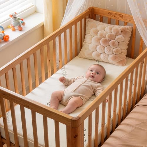 Full Organic Cotton Toddler & Crib Mattress - Breathable, Firm 5 Inch