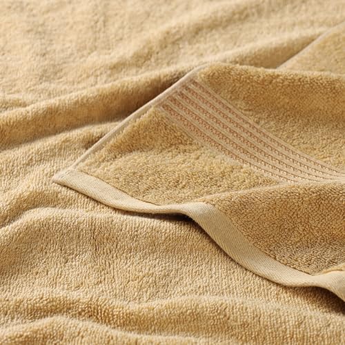 Superior Egyptian Cotton 10-Piece Face Towel Set , Small Towels For Facial, Spa, Quick Dry, Absorbent Towels, Bathroom Accessories, Guest Bath, Home Essentials, Washcloth, Airbnb, Gold
