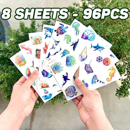 Winter Skiing Temporary Tattoos 10 Sheets 100 PCS Snowboard Party Decorations Favors Supplies Snow Theme Birthday Stickers Gifts for Boys Girls Kids Class School Prizes Carnival Christmas
