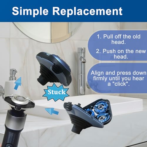 Replacement Shaver Heads for Philips Norelco 5000X Series, Fits Models X5000-X5102