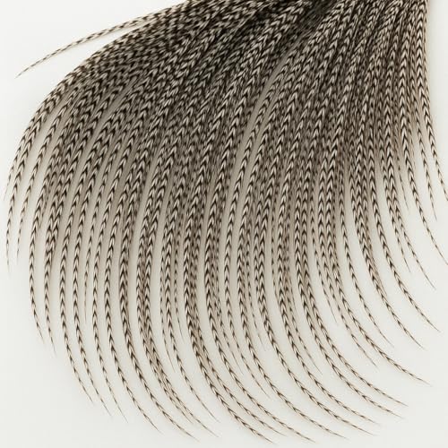 Sexy Sparkles Grizzly Feather Hair Extension Kit 7-13 Inches Natural Rooster Feathers