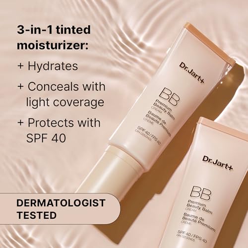 Dr.Jart+ Premium BB Korean Tinted Moisturizer with SPF 40 and Niacinamide | bb cream |Skin Tint | Korean Makeup, 1.35 Fl Oz