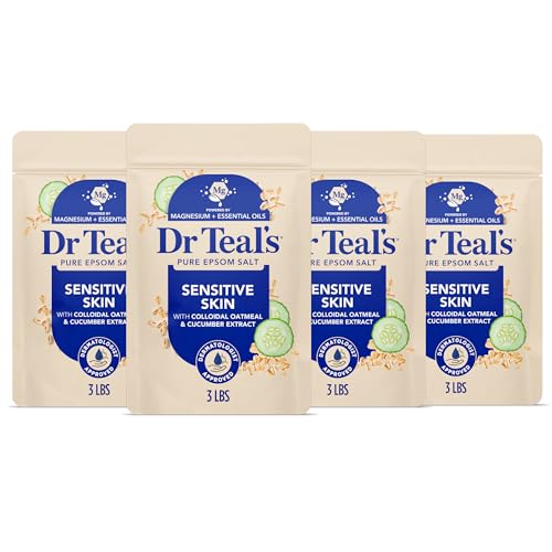 Epsom Salt Soak for Sensitive Skin with Colloidal Oatmeal & Cucumber - 12 lbs