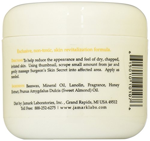 Beeswax Moisturizer with Honey Almond - 4oz Jar, All Natural Skin Care