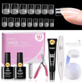 Beetles Tipex Lite Apex Short Square Gel Nail Tips Kit, 192 Pieces, 2 Sets