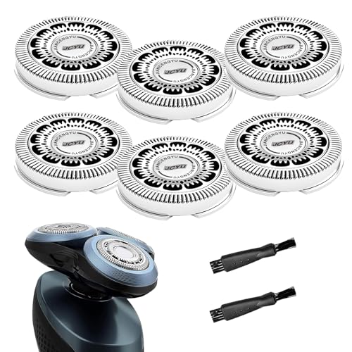 SH60 Replacement Heads Compatible with Philips Norelco Series 6000 Replacement Heads Blades for S6880/81 S6810/82 S6850/85, 6Pack