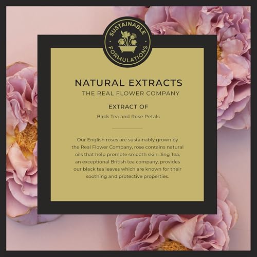 Tea Rose Bath & Shower Gel - Luxury Vegan Body Wash for Women, Paraben Free, 8.45 oz