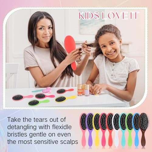 Suclain 30 Pcs Hair Brushes Bulk for Women - Detangling & Travel-Friendly