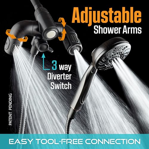 AquaDance High Pressure Handheld Shower Head Combo with Hydro Arms - Oil Rubbed Bronze