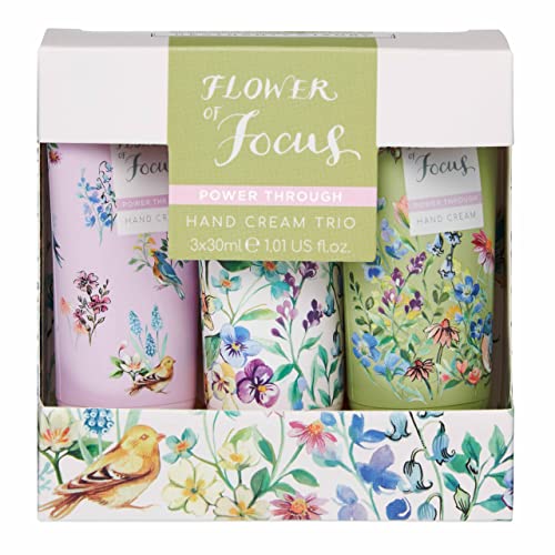 Lavender Fields Hand Cream Collection - Vegan Friendly Moisturizer Gift Set with Essential Oils - Flower Of Focus Variation