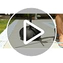 Large Outdoor Pool Towel Rack with Lights & Wheels - Stable & Adjustable