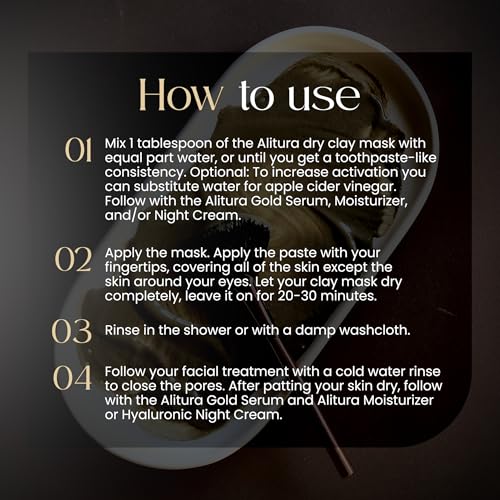 Alitura Clay Face Mask - Exfoliating Pore Cleansing & Anti-Aging, 7.1 Ounce (Pack of 1)