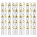 2 Oz Empty Foam Pump Bottle (50 PCS) Travel Foaming Soap Dispenser for Hand Soap, Lash Shampoo Cleanser (White&Gold Pump&Clear Cap)
