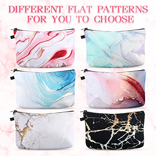 Sanwuta Marble Style Waterproof Makeup Bags Set of 12 Large Cosmetic Pouches