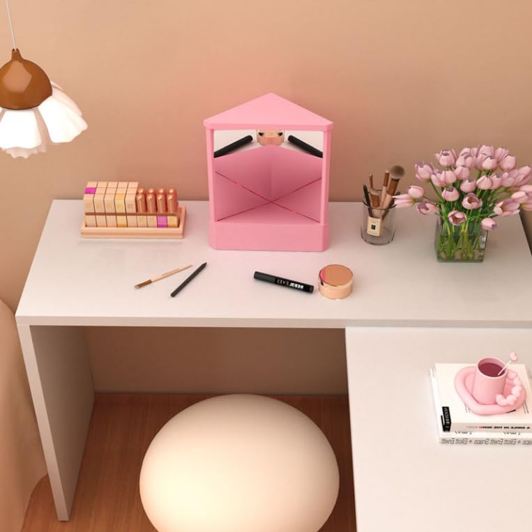 Whoixdsor True Mirror for Women, Non-Reversing Mirror with True Image Reflection,Precision Glass Viewing Angle,Slim Design,Real Reflections for Vanity & Beauty (Blue)