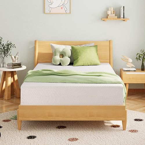 EGOHOME Medium Firm 6-Inch Twin Memory Foam Mattress with Cooling Green Tea Gel