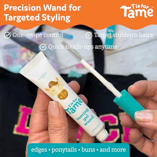 T is for Tame Kids Hair Taming Gel & Wand Bundle 1 Fl Oz Pack of 2