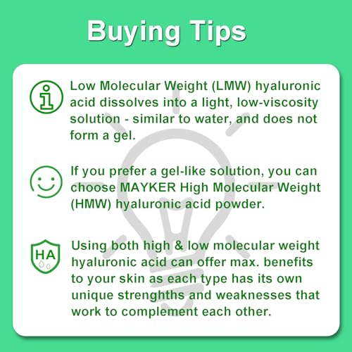 Pure Hyaluronic Acid Powder 1.41 oz Low Molecular Weight for DIY Serums & Skincare - Clear Watery Texture - Variation 1.41 Ounce Pack of 1