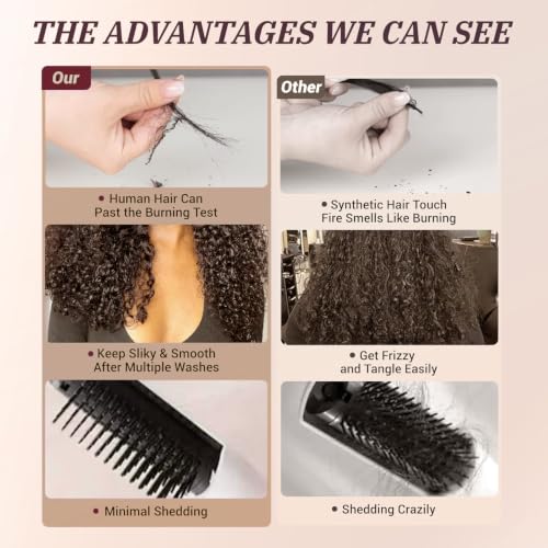 15A Water Wave Human Braiding Hair Extensions - Burmese Curly Spiral Ends, 18 Inch, 120g, Color 4 - Boho Braid Hair