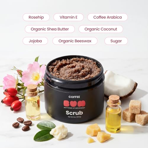 BUM Coffee Sugar Scrub for Body - 2 oz Exfoliator with Shea, Coconut & Vitamin E (Variation of THIS listing)