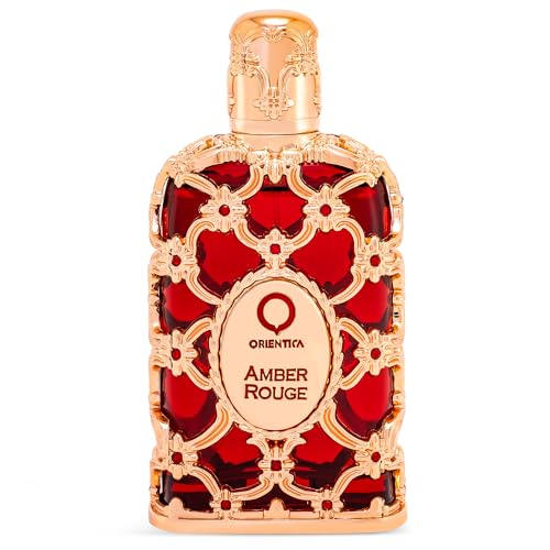 Orientica Amber Rouge Eau de Parfum 2.7oz - Warm Woody Floral Saffron & Jasmine Notes - Unisex Fragrance with Orange - Variation of THIS listing