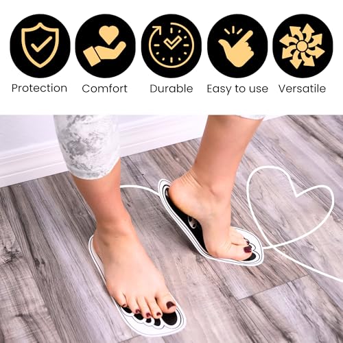 Black Disposable Spray Tan Feet Pads - 120 Pairs for Salon & Home Use