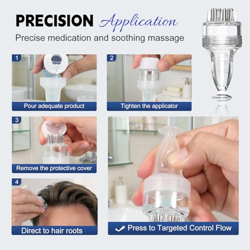 Minoxidil 5% Hair Growth Solution for Men & Women – Thinning & Receding Hair Treatment, 6 x 2 fl oz