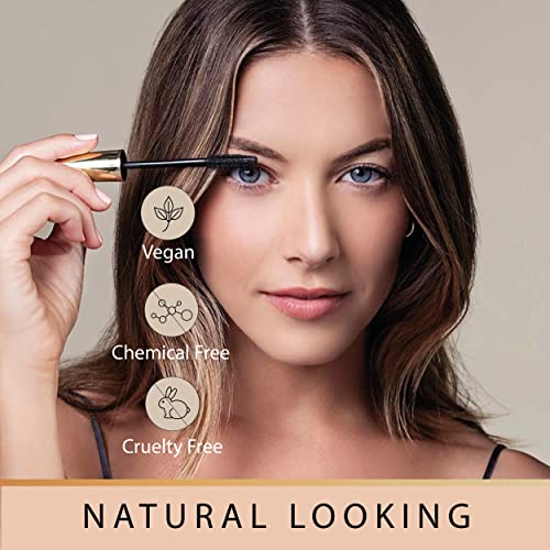 Vegan Black & Brown Mascara for Sensitive Eyes, Natural Hypoallergenic mascara, Lengthening and Volumizing for Natural Looking, Cruelty Free, Ophthalmologist Tested- By Gaya cosmetics