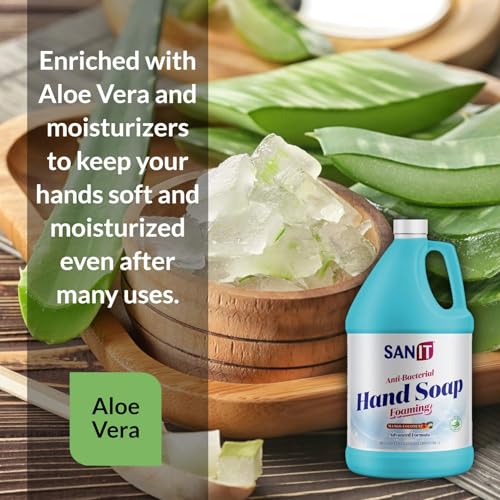 Antibacterial Foaming Hand Soap Refill with Aloe Vera Mango Coconut 128 Fl Oz