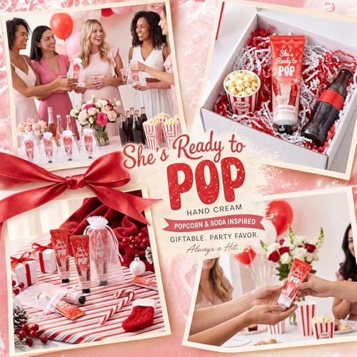 She's Ready to Pop Baby Shower Hand Cream Set - White, 48 Pack