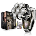 7D Waterproof Electric Head Shaver for Bald Men - Rechargeable Wet & Dry Rotary Razor with Detachable Head and LED Display