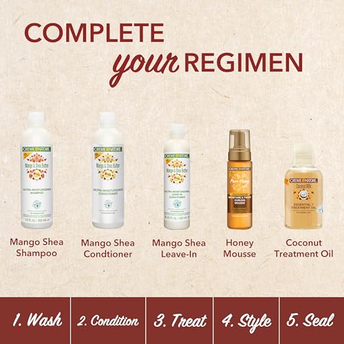 Creme of Nature Conditioner with Mango & Shea Butter, Ultra Moisturizing for Dry Dehydrated Hair, 12 Fl Oz (Pack of 2)