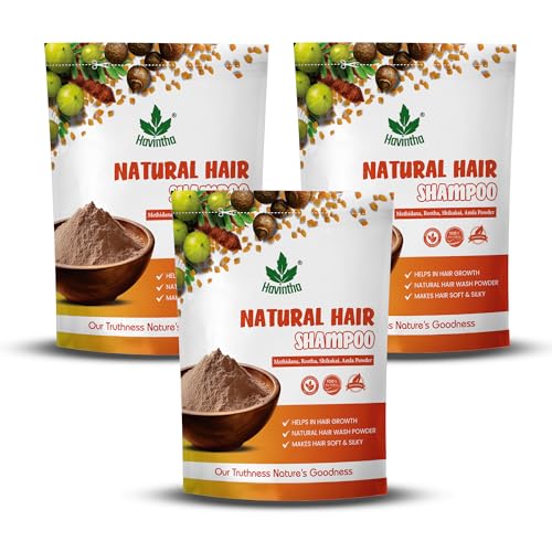 Havintha Organic Herbal Hair Shampoo 24oz Pack of 3 for All Hair Types
