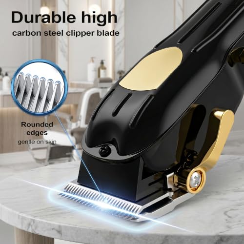 SHYEEH Black Hair Clippers and Beard Trimmer Set for Men