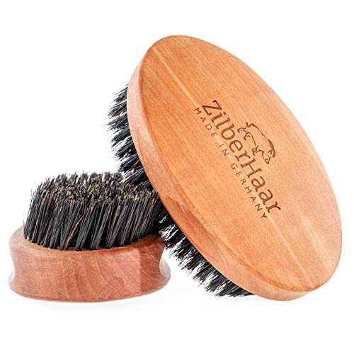 Men's Slanted Bristle Hair and Beard Brush - Natural Boar & Pearwood