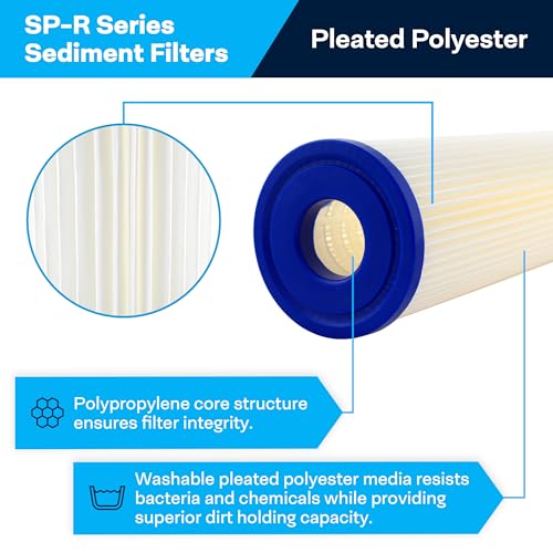 Sediment Water Filter Cartridge 30 Micron 10x4.5 Inch - Pack of 8