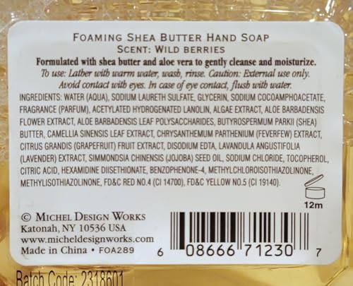Foaming Hand Soap with Shea Butter & Aloe Vera - Wild Berry Blossom 17.8oz
