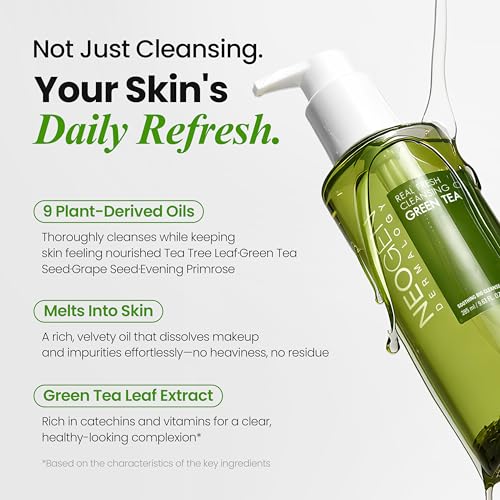 Green Tea Oil Real Fresh Foam Cleanser for Sensitive Skin - Hydrating & Calming