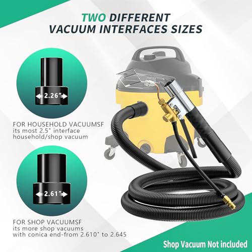 Fhyada Wet Vacuum Extractor Kit for Carpet & Auto Cleaning, 50ft Waterline