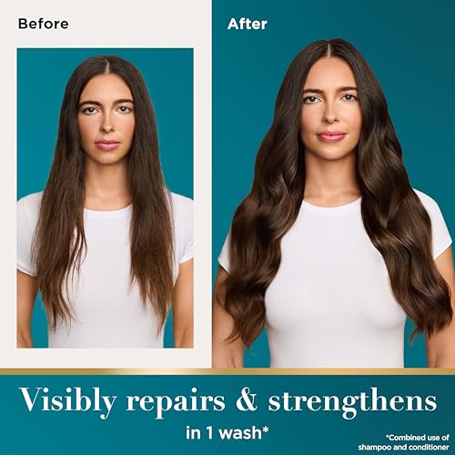 OGX Renewing Argan Oil Shampoo & Conditioner Set - 2 x 25.4 fl oz - Sulfate-Free, Hydrating & Repairing for Curly & Damaged Hair