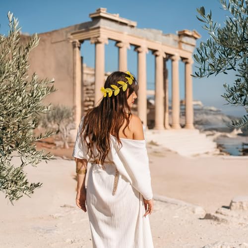 Laurel Crown Headband - Gold Greek Goddess Headpiece for Women & Men