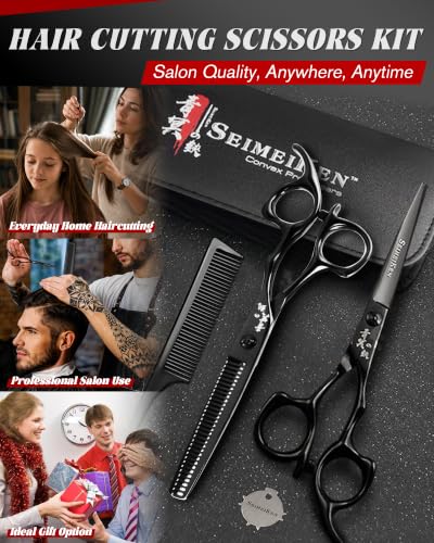 SEIMEIKEN Professional Hair Cutting Scissors Kit - Hair Shears & Thinning Shears Set