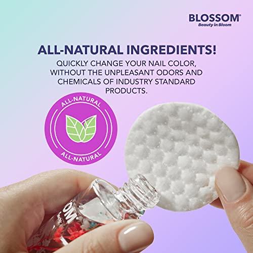 Blossom Non Toxic Nail Polish Remover Non Acetone, All Natural Scented, Vegan, Acetone Free Nail Polish Remover, Organic Plant-Based, Infused with Real Flowers, Made in USA, 2oz, Lavender