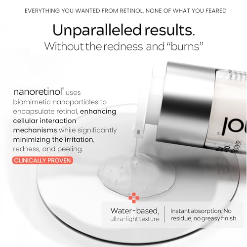 NANORETINOL, the Retinol Serum 232% more Effective - Clinically Proven - Encapsulated Nano Retinol Serum for Face & Eye Contour - Anti-Aging & Dark Spots Remover - Less Irritating than Tretinoin
